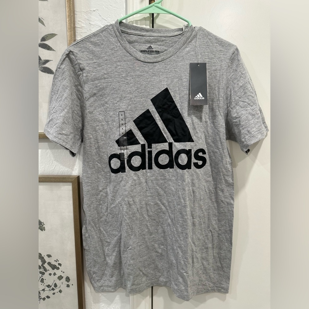 Grey adidas short sleeve tee